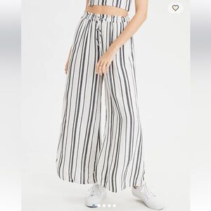 🌻3 for $18 American Eagle Wide Leg Stripped Palazzo Pants Size Medium
